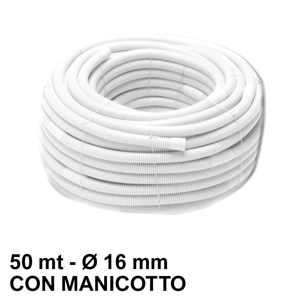 Tuyau d'évacuation des condensats en rouleau de 50 m - Ø 16 mm AVEC MANCHON