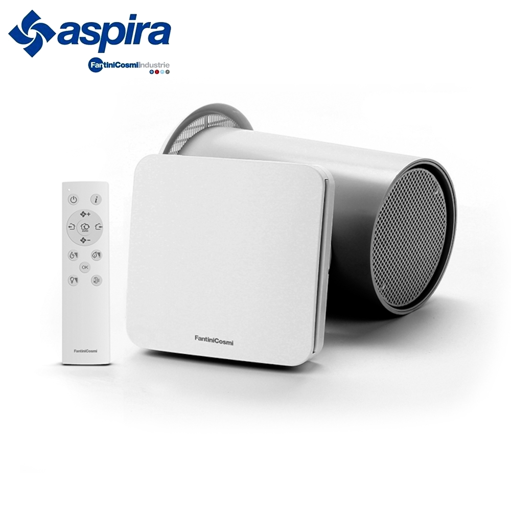 ASPIRA - ECOCOMFORT PLUS VMC POINT AVEC TÉLÉCOMMANDE INFRAROUGE D. 100 MM