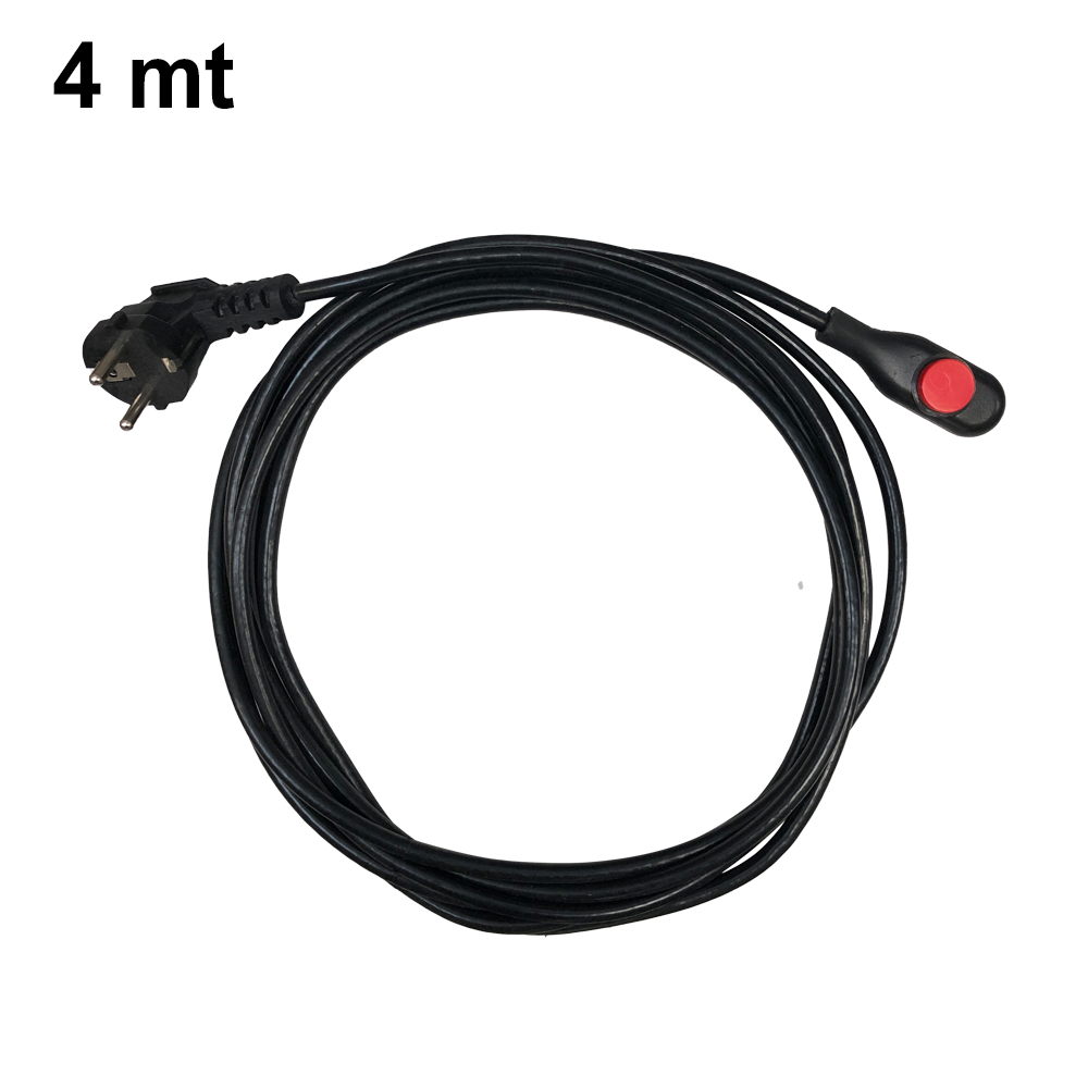 Câble chauffant NO FROST de 4 m, 15 W/m, avec prise et thermostat