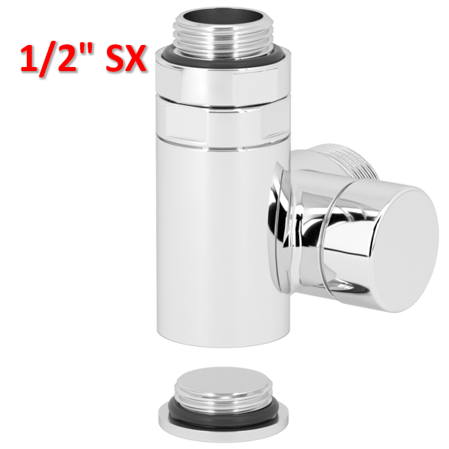 Combined white corner bracket 1/2" 24-19 SX STEP - Carlo Poletti