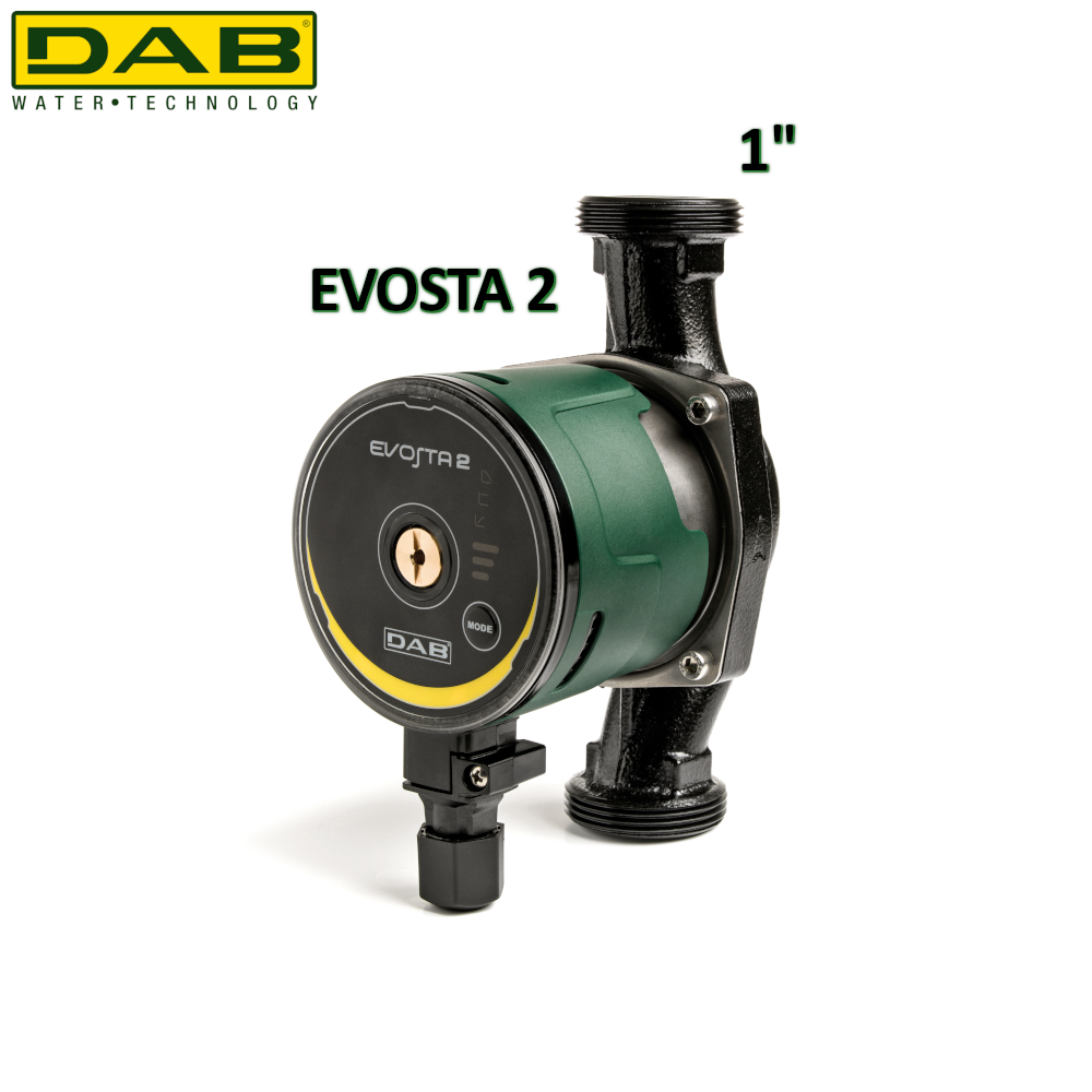 Circulateur à rotor pour eau, chauffage - climatisation, raccords 1/2'' - 1'' DAB EVOSTA 2 40-70/130
