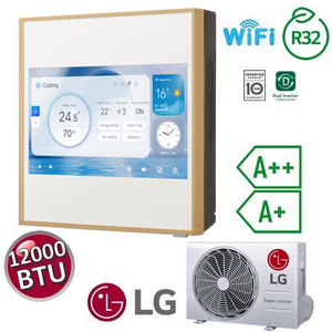 LG ARTCOOL Gallery 9000 BTU - vue de face avec photo personnalisable