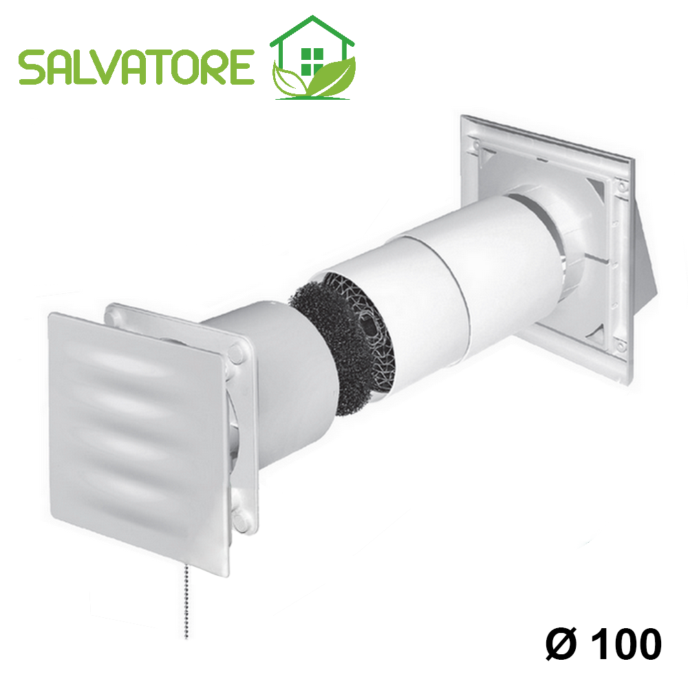 Unité de récupération de chaleur Salvatore pour pièce unique Ø100 - ventilation mécanique contrôlée