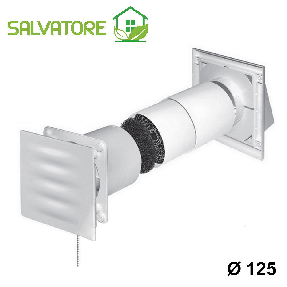 Unité de récupération de chaleur Salvatore pour pièce unique Ø 125 mm - ventilation mécanique contrôlée