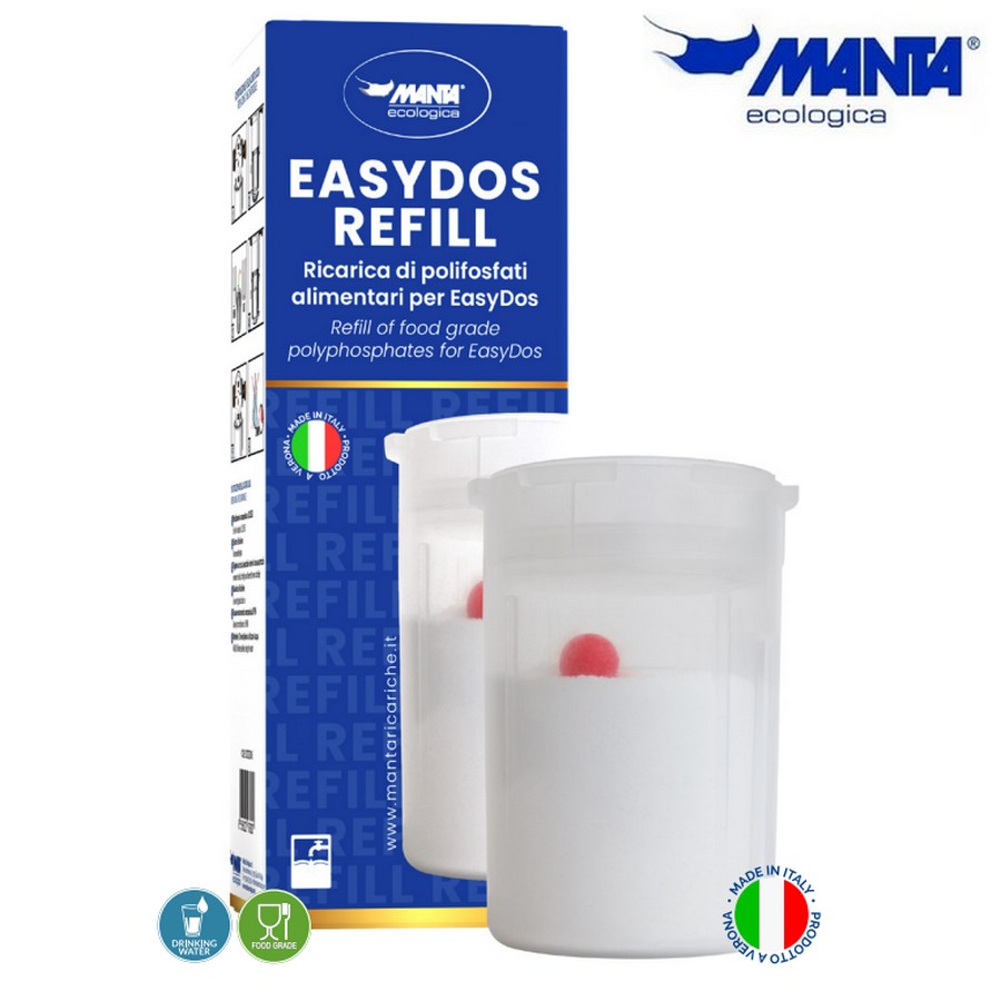 Recharge de sels polyphosphates EasyDos pour distributeur Manta Ecologica