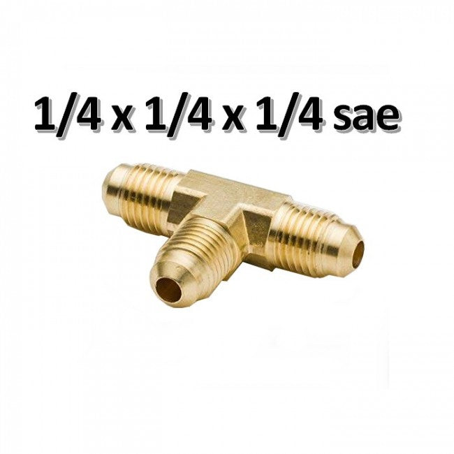 Raccord en T SAE 1/4'' mâle-mâle-mâle