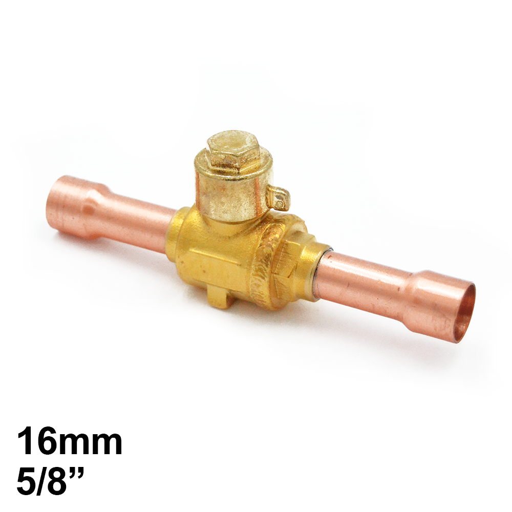 Vanne à bille en cuivre à double flux 16 mm - 5/8''