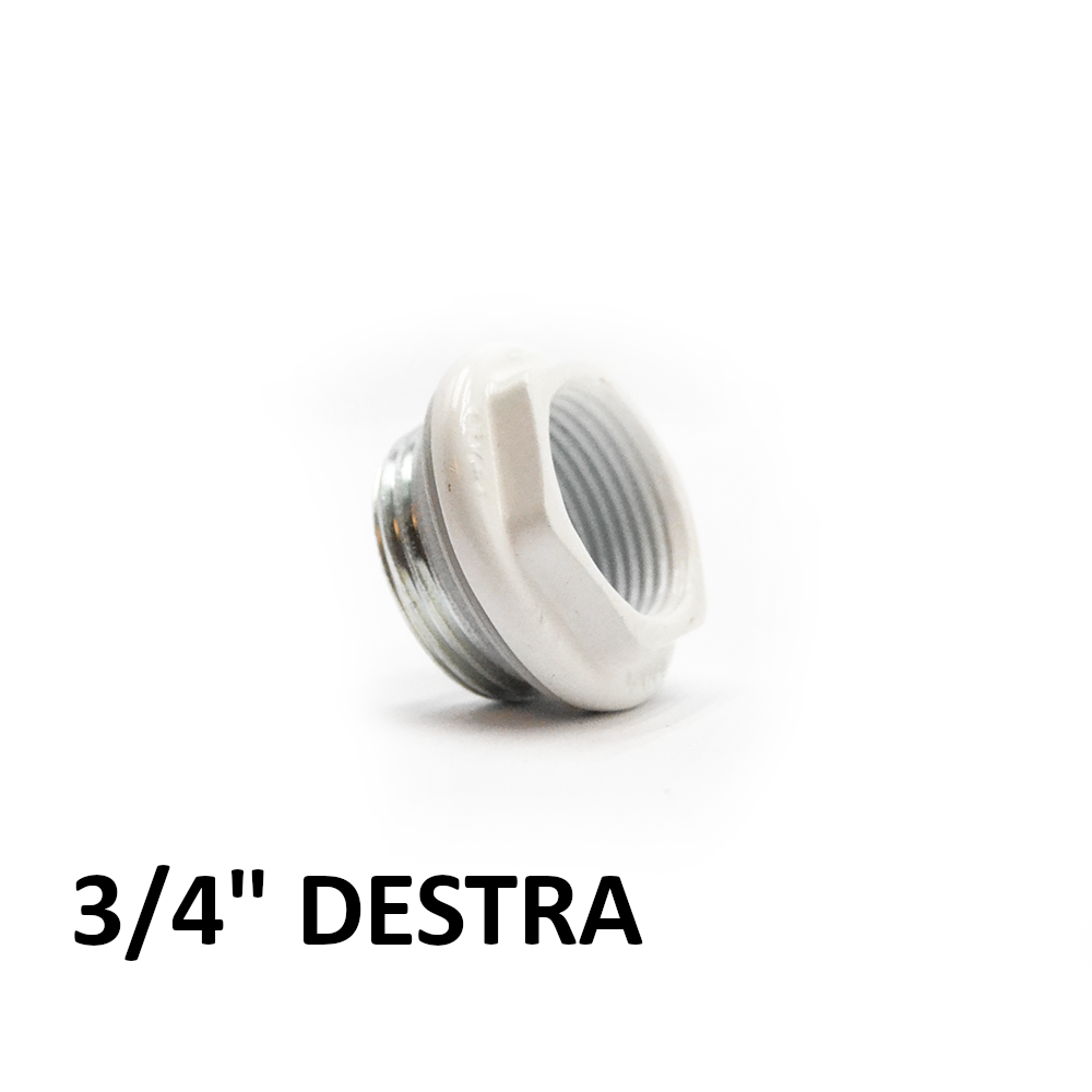 Réduction pour radiateur tubulaire en acier RAL 9010 3/4 droite