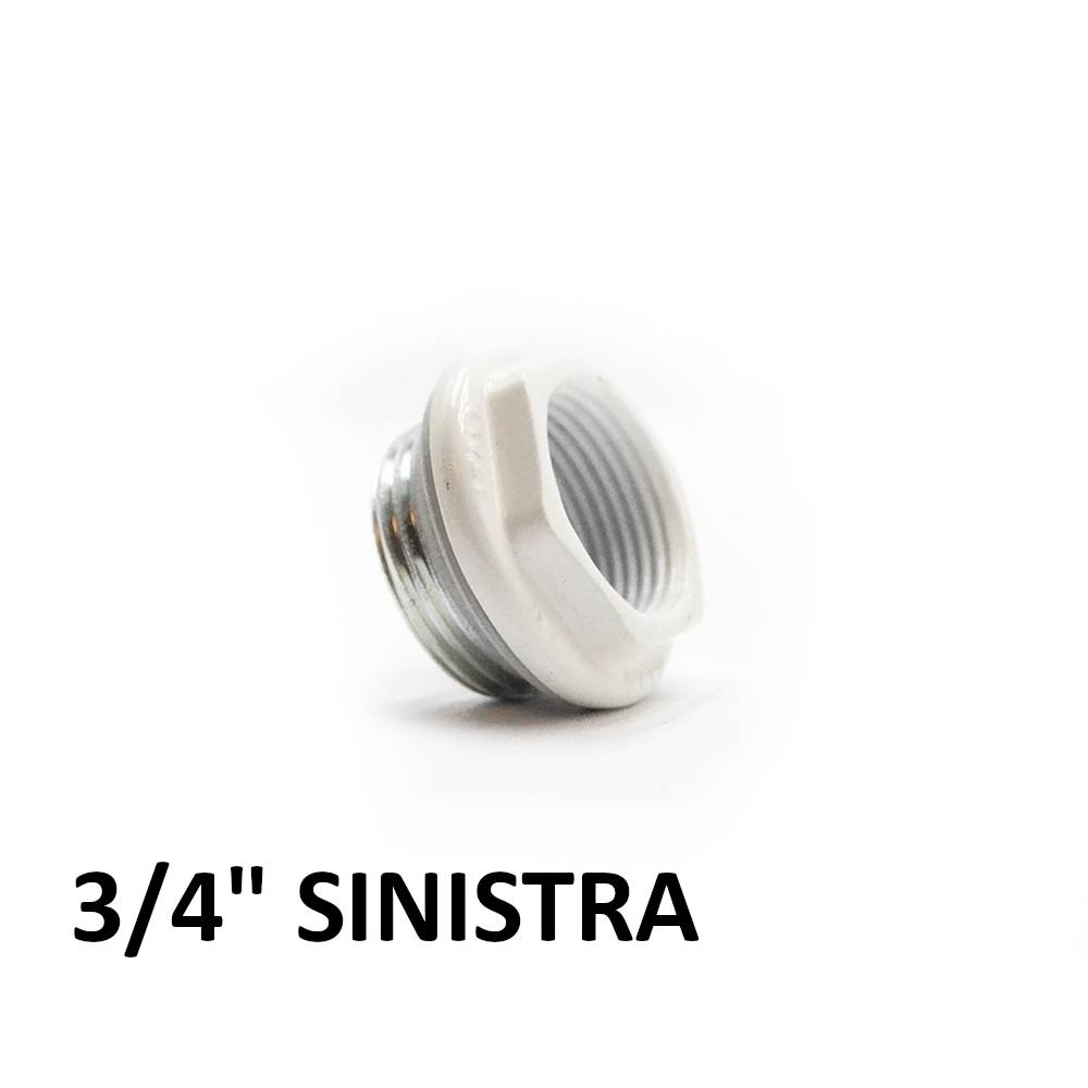 Réduction pour radiateur tubulaire en acier RAL 9010 3/4 gauche
