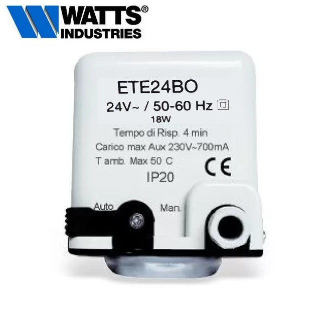 Actionneur électrothermique Watts Cazzaniga ETE24BO pour vanne de zone VU 24 V