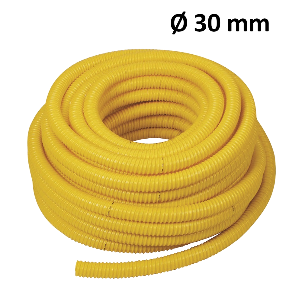 Rouleau de tuyau MAGNUM AIR de 25 m - D. 30 mm, spiralé jaune en polyuréthane