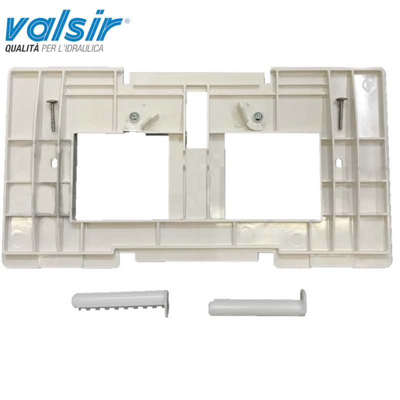 Single flush fixing plate kit with latches for Valsir Medusa and Angel toilet cisterns