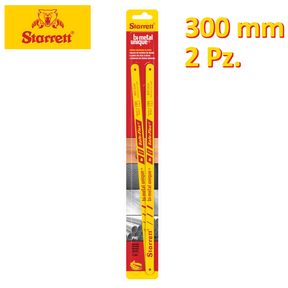 STARRETT 2 SCIES À MAIN POUR ARC 300 X 13 X 0,60 MM - 2 pièces.