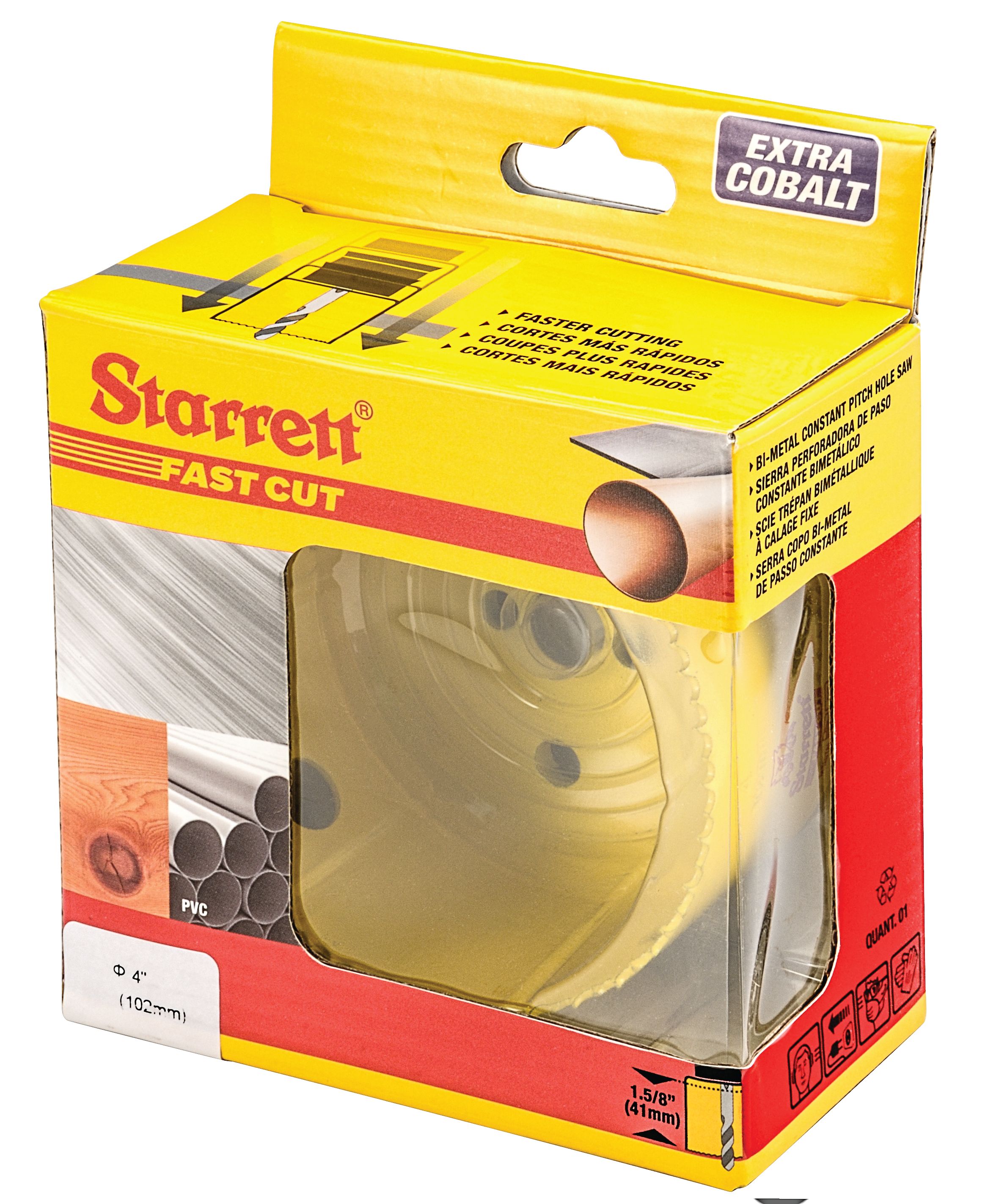 Scie cloche bimétallique à coupe rapide STARRETT 102 mm - 4''