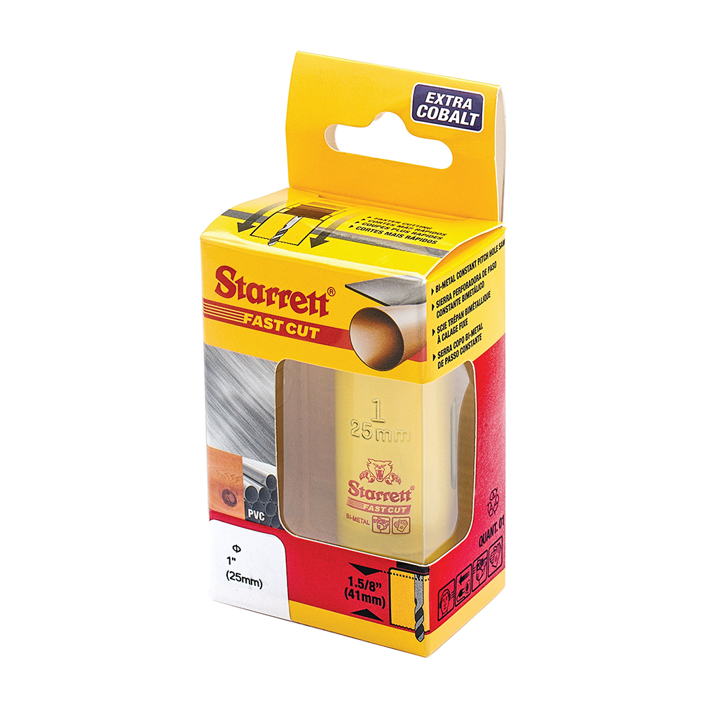 Scie cloche bimétallique STARRETT 25 mm 1'' à coupe rapide