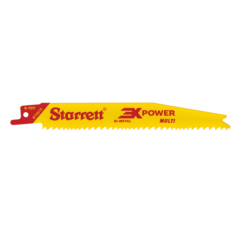 Scie alternative STARRETT - Jeu de 5 lames multi-usages pour la coupe du bois et du métal, 150 mm, 6-10 dents par pouce