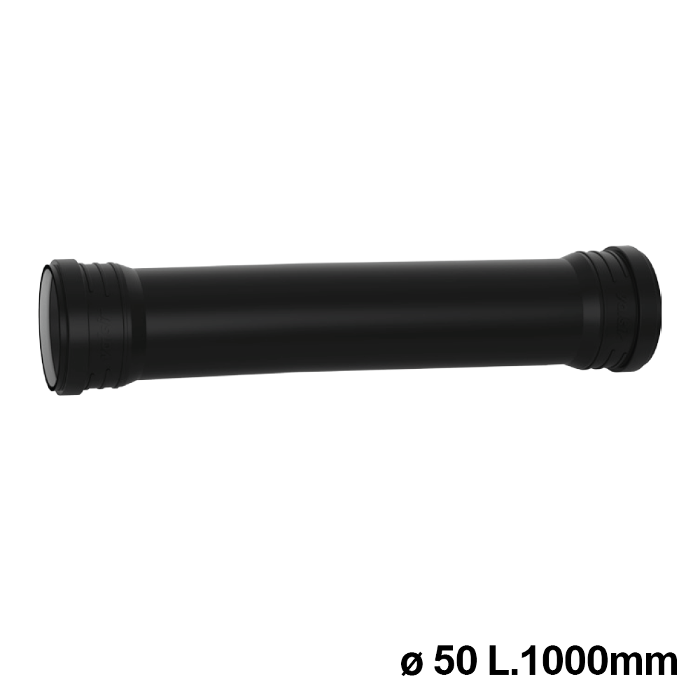 Tuyau d'incendie noir 2 BIC. D. 50 L.1000 mm