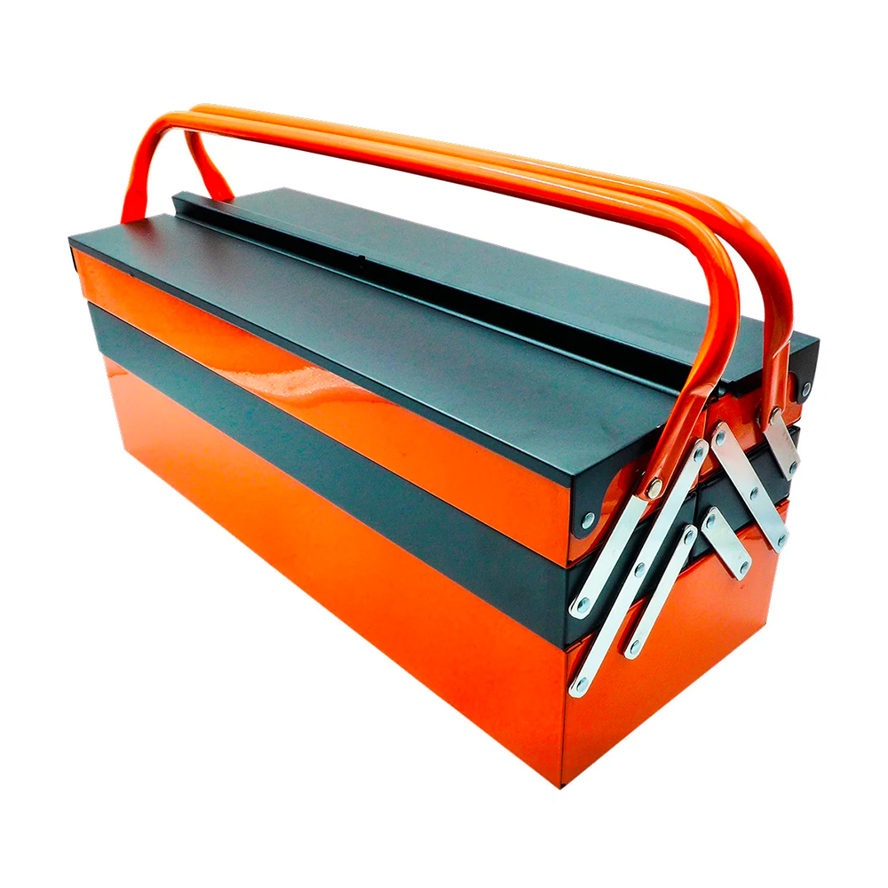Coffret à outils en métal avec compartiments