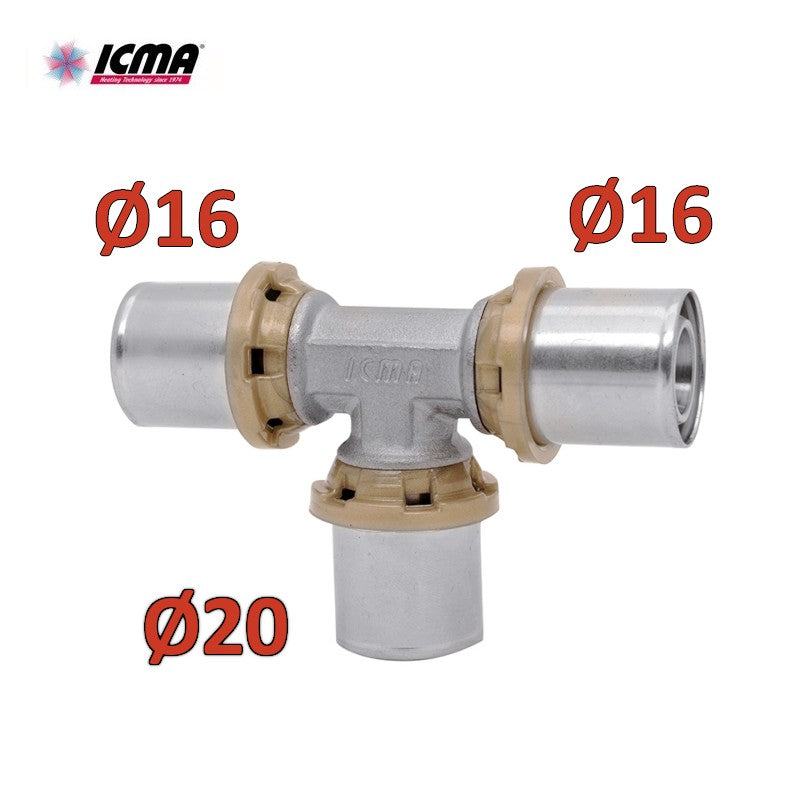 ICMA 406 - Raccord à sertir SEMPITER® 16X20X16 avec té réduit