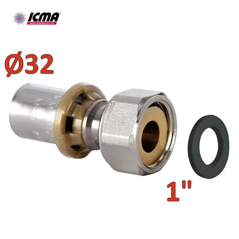 Raccord ICMA 416 - 32x1'' avec écrou pivotant à siège plat - SEMPITER®