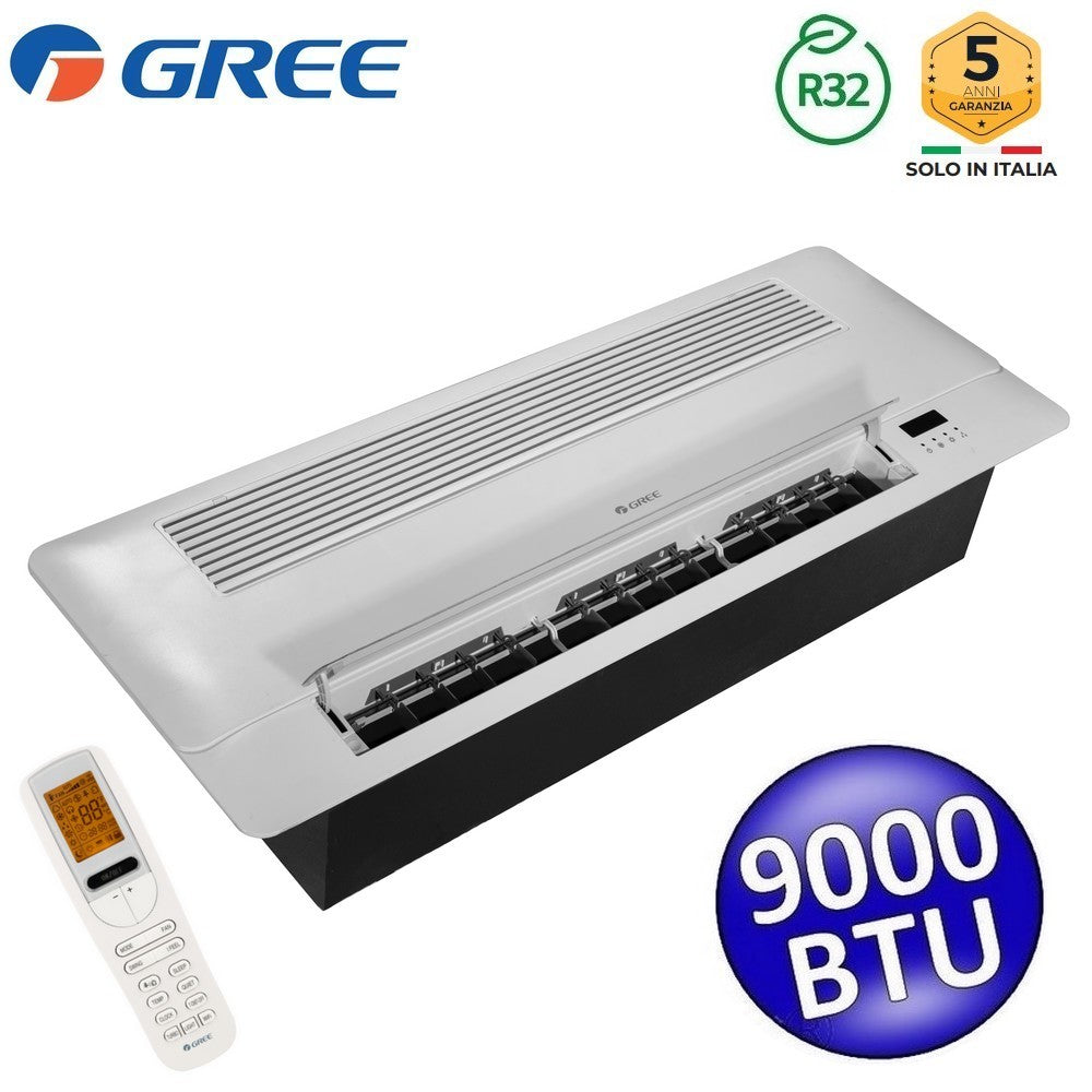 Cassette interne U. R32 1 voie Gree 9000 Btu, télécommande et grille de panneau TD01 incluses