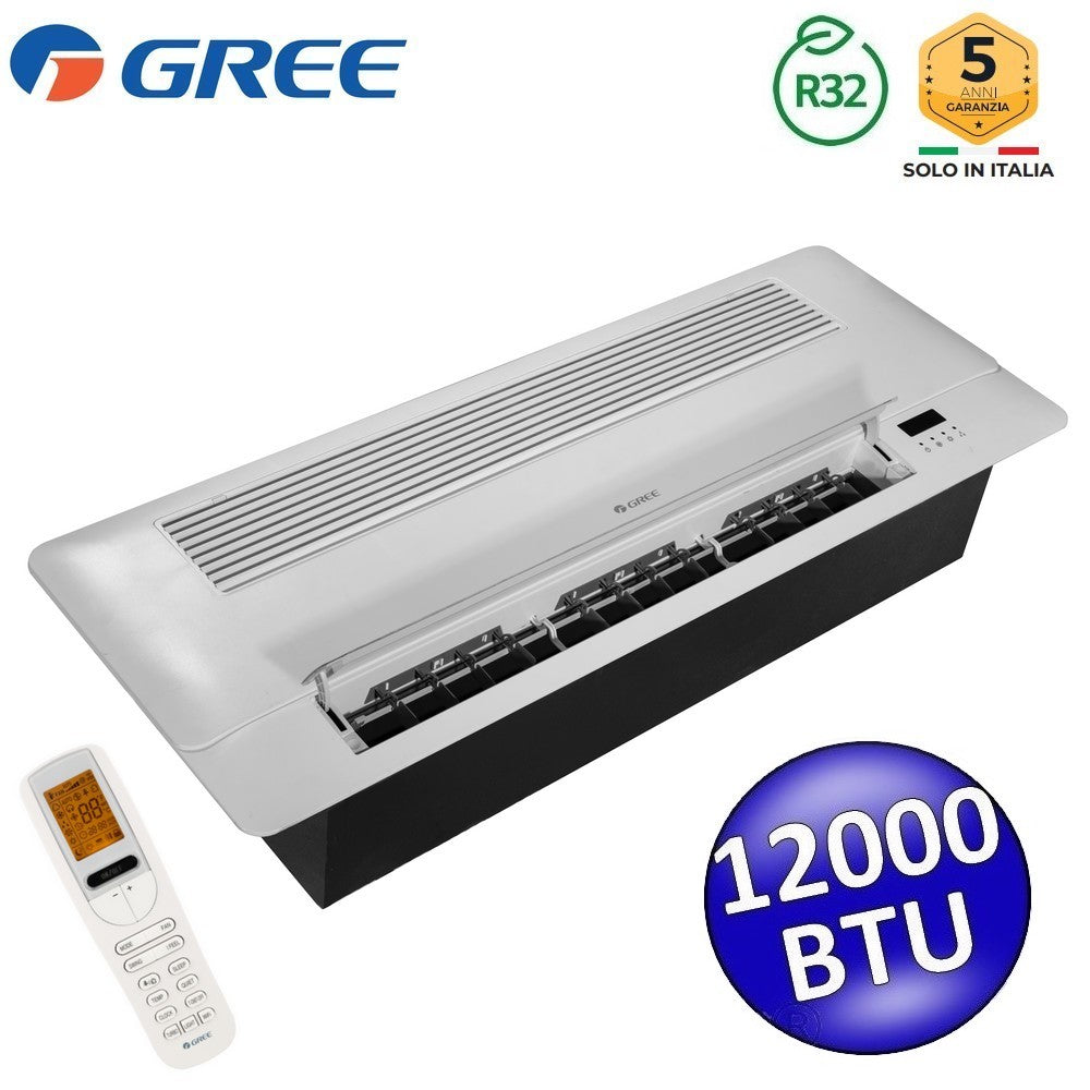 Cassette interne U. R32 1 voie Gree 12 000 Btu, télécommande et grille de panneau TD01 incluses