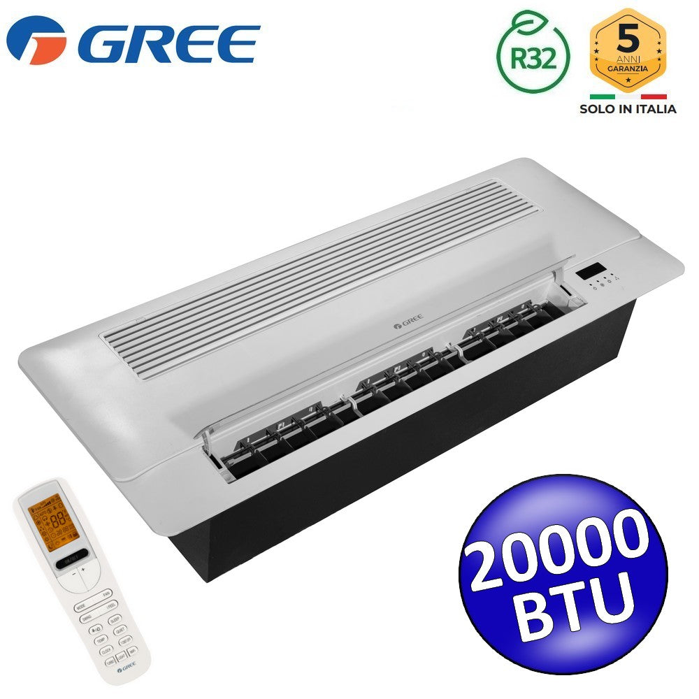 Cassette interne U. R32 1 voie Gree 20 000 Btu, télécommande et grille de panneau TD01 incluses