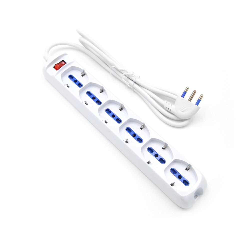 Multiprise à 6 prises avec interrupteur et prise Schuko P40