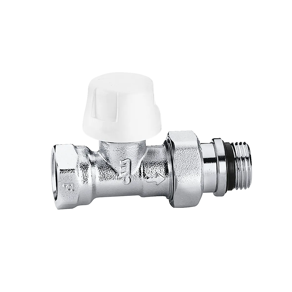 Vanne droite Caleffi 1/2'' conçue pour la régulation thermostatique, raccord en fer