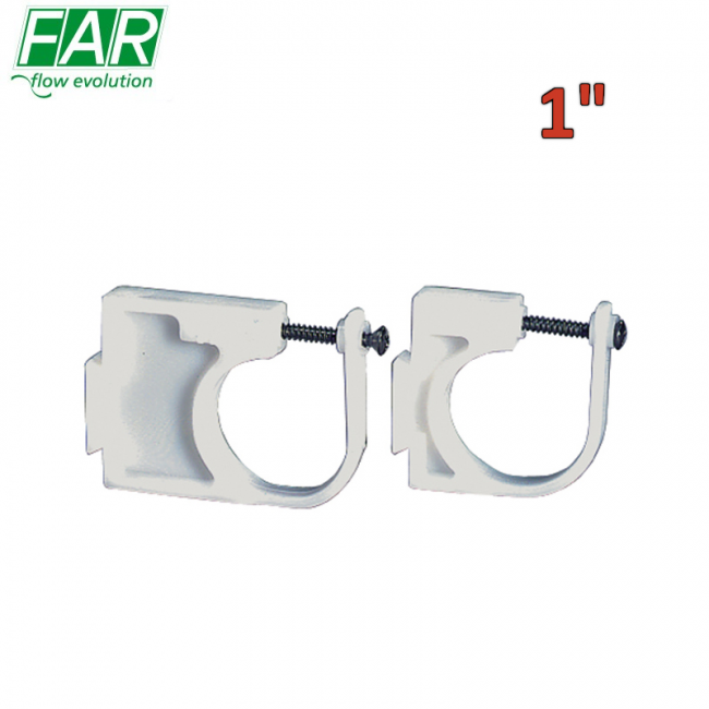 7550 - Paire de supports de cassette « TUTTO » pour la fixation de collecteurs 1'' - FAR