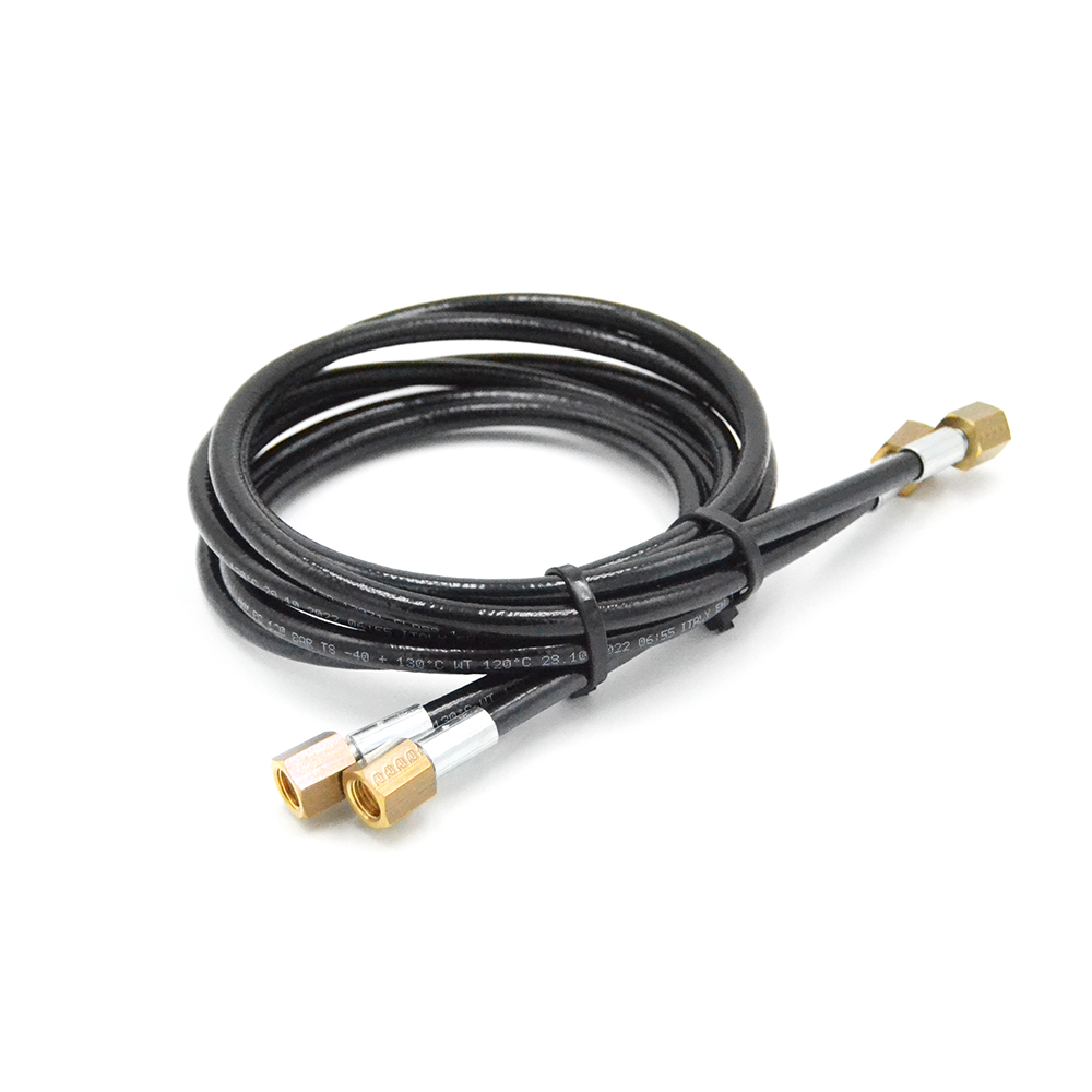 PAIRE DE TUYAUX FLEXIBLES POUR GAZ CO2 R744, 1500 mm, FILETAGE SAE 1/4''