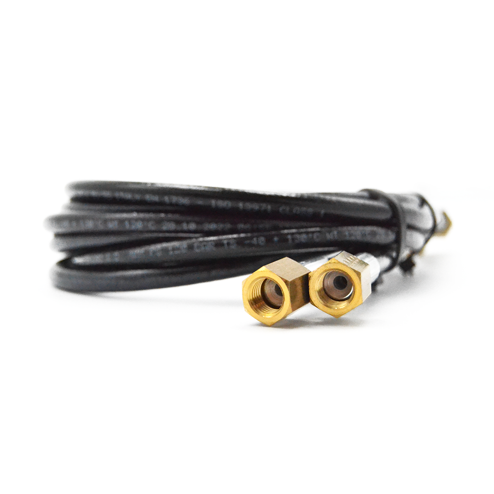 PAIRE DE TUYAUX FLEXIBLES POUR GAZ CO2 R744, 1500 mm, FILETAGE SAE 1/4''