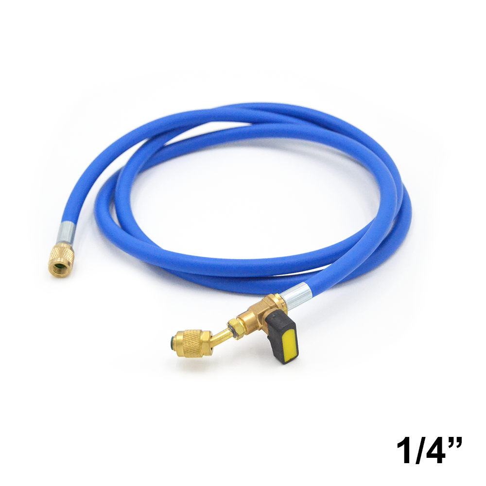 Tuyau flexible avec robinet 1/4'' x 1/4'' SAE haute qualité 1800 mm - Couleur bleue
