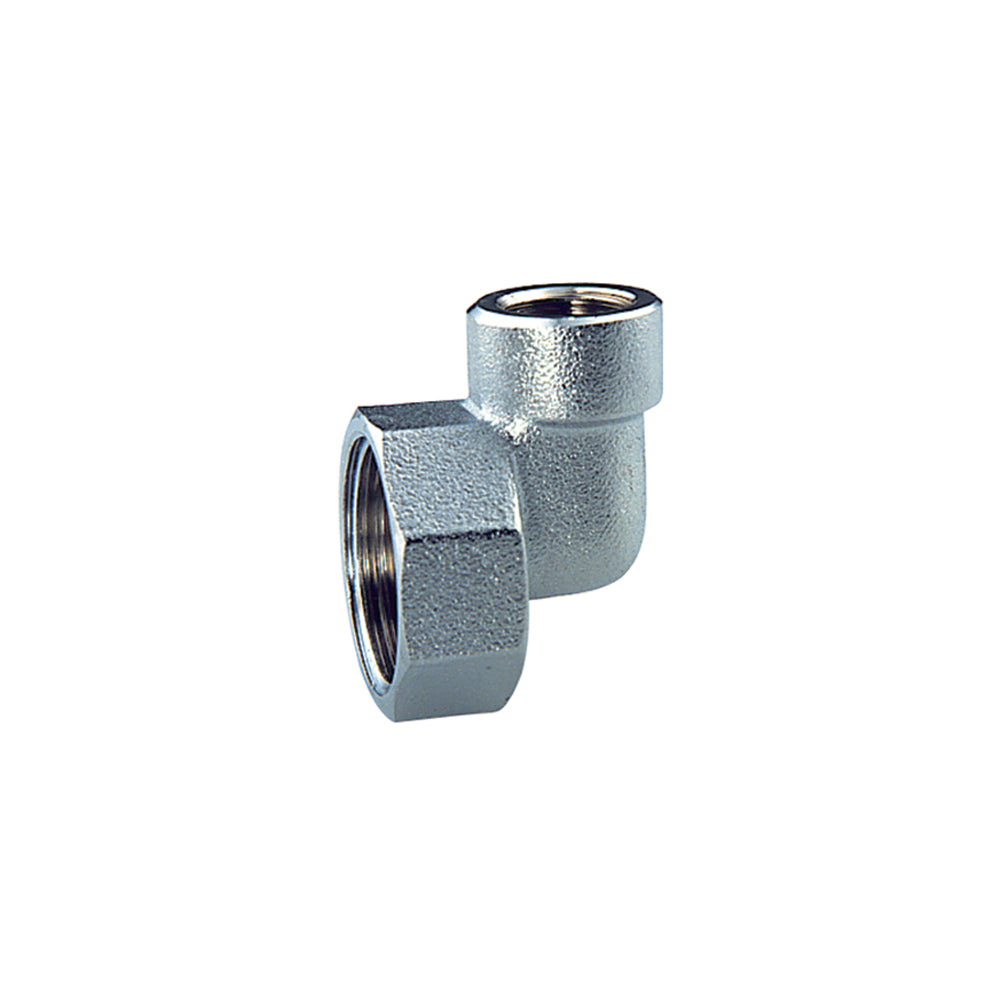 Raccord coudé réduit 1''x1/2'' FF pour collecteur d'angle chromé