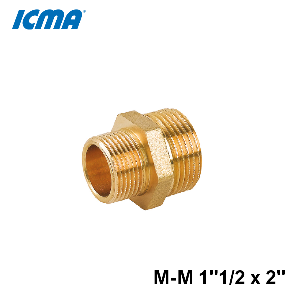 Raccords réduits ICMA 1211 M-M 1''1/2 x 2'' en laiton jaune