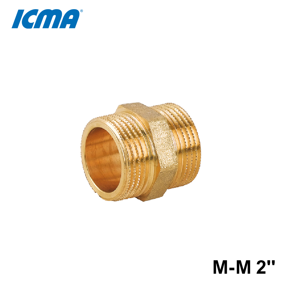 Raccord à embout en laiton jaune ICMA 1210 M-M 2''