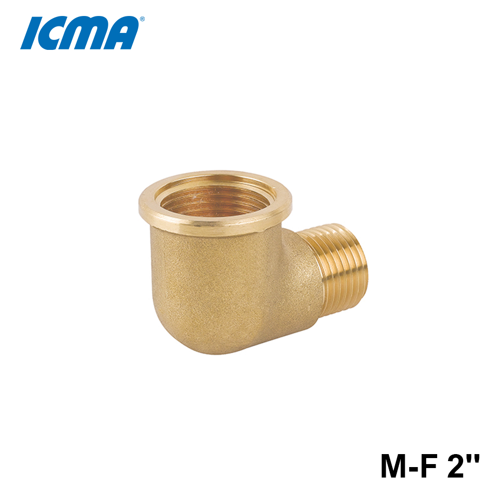 Raccord coudé en laiton jaune ICMA 1201 M-F 2''
