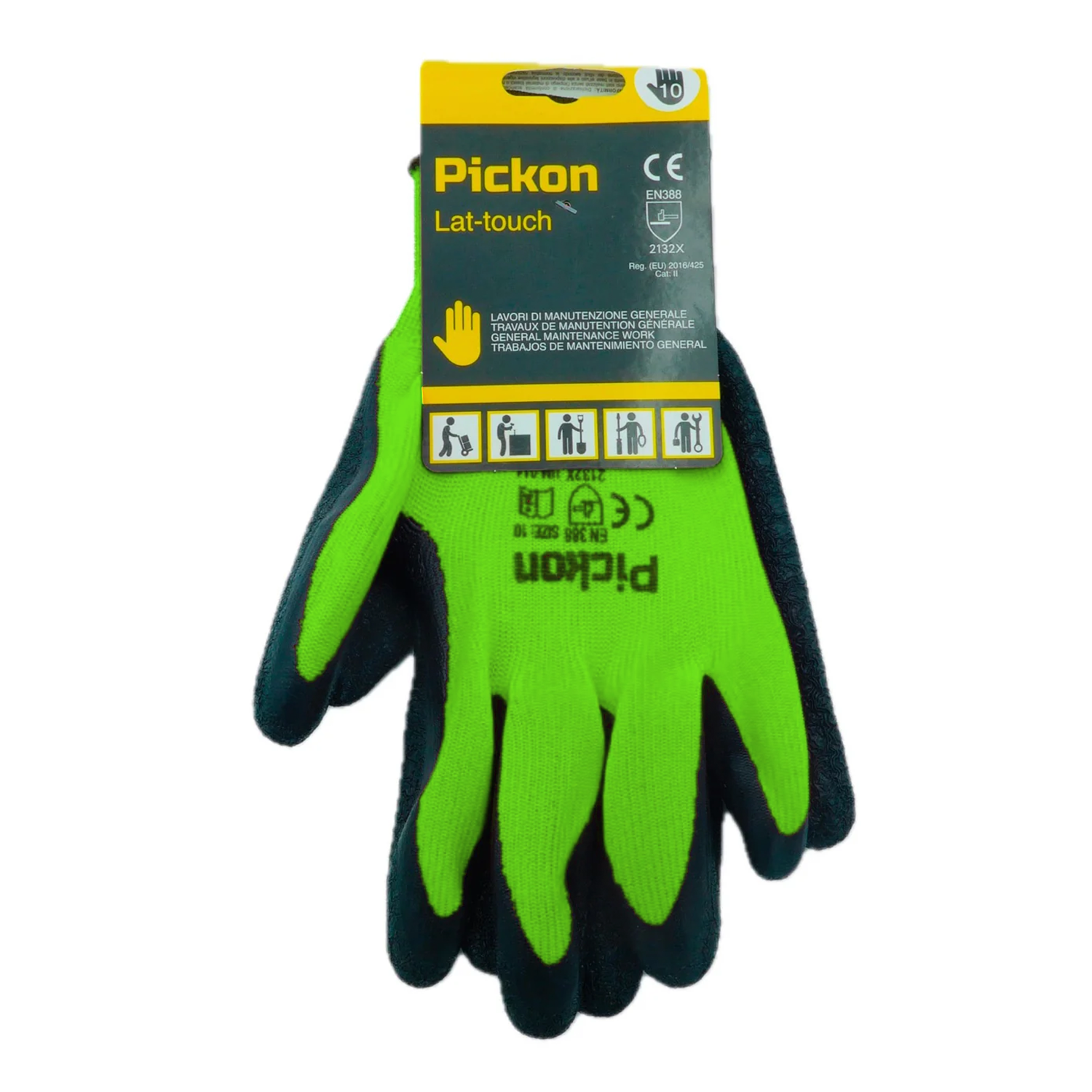 Gants en polyester avec paume en latex - Taille 9