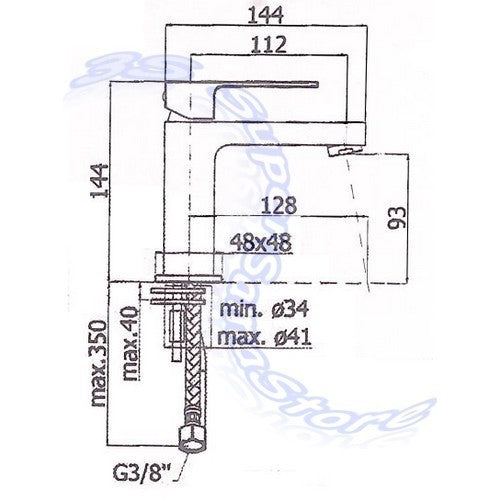 Mitigeur de lavabo sans bonde ELLE Paffoni EL071