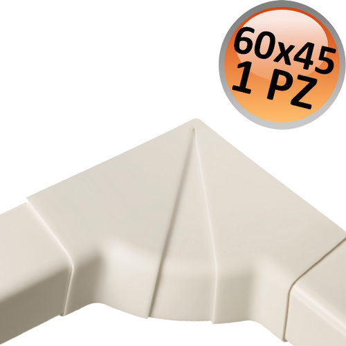 Raccord d'angle intérieur réglable 60 x 45 mm - 1 pièce