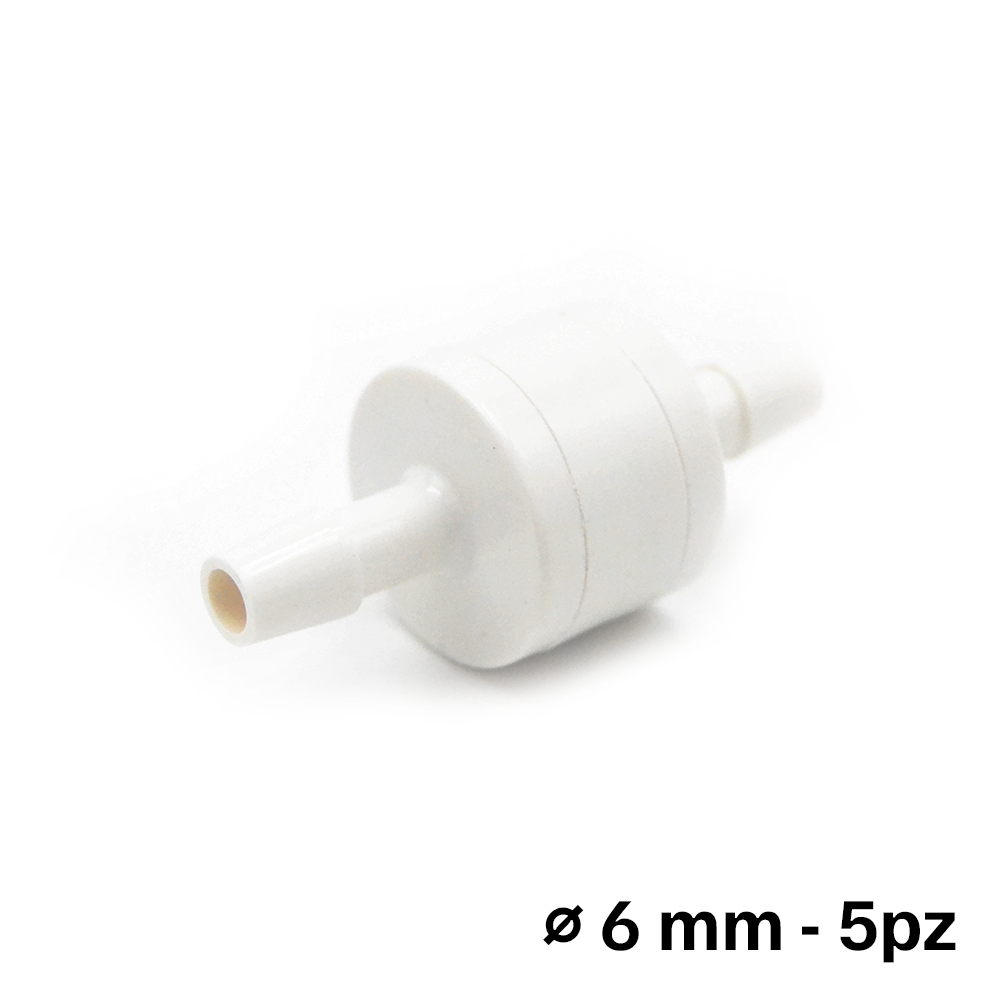 Clapet anti-retour de 6 mm pour pompe à condensats en tuyau vinyle (lot de 5)