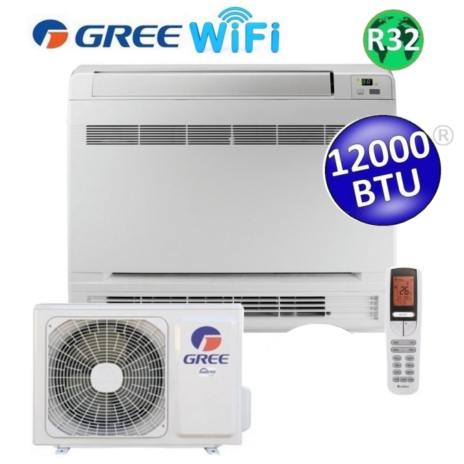 Climatisation mono console au sol WiFi 12000 Btu GREE classe A+++/A+ inverseur R32