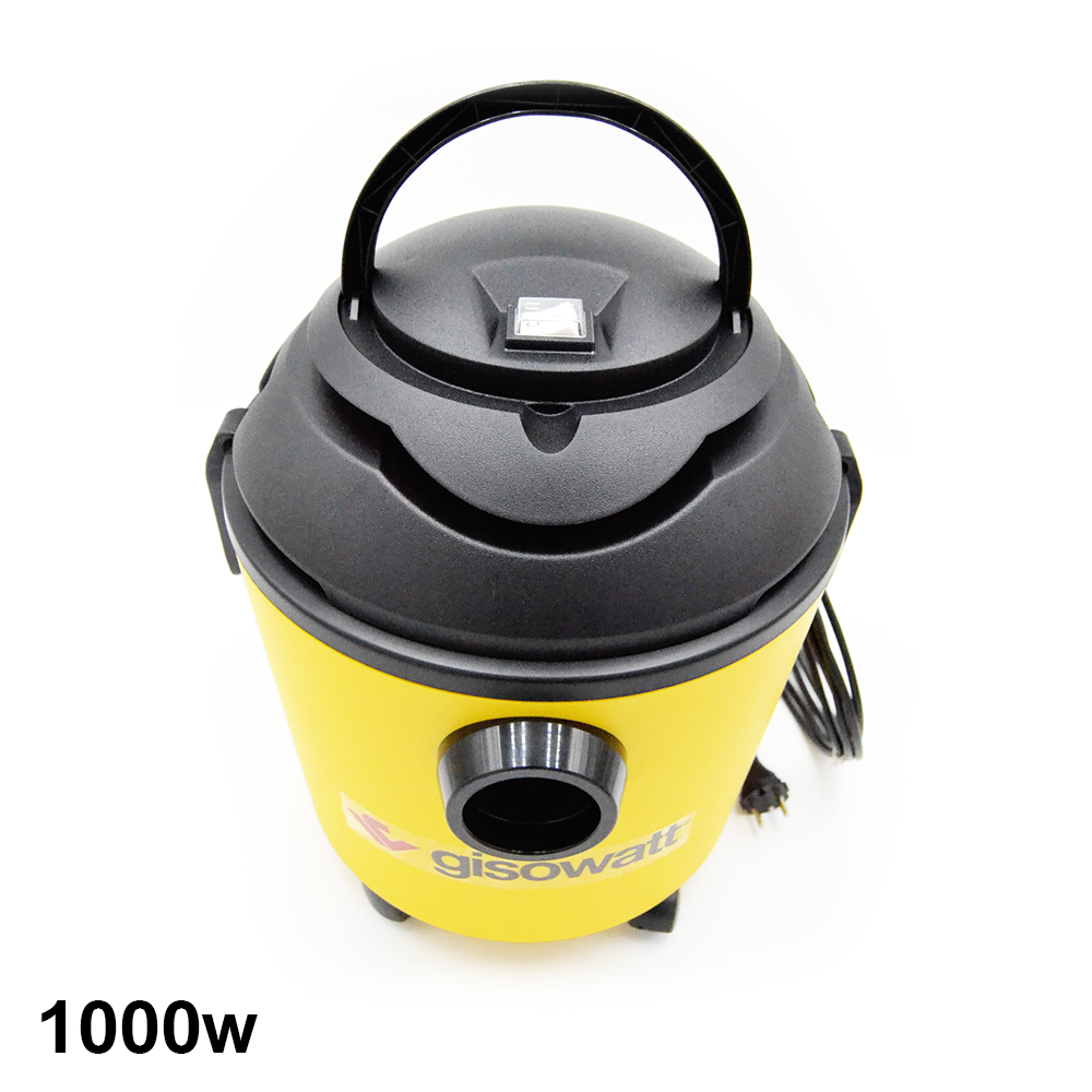 Aspirateur GISOWATT TechnoCleaner 20P, 100 % fabriqué en Italie, pour solides et liquides, idéal pour les miettes et les poêles à granulés (couleur jaune).