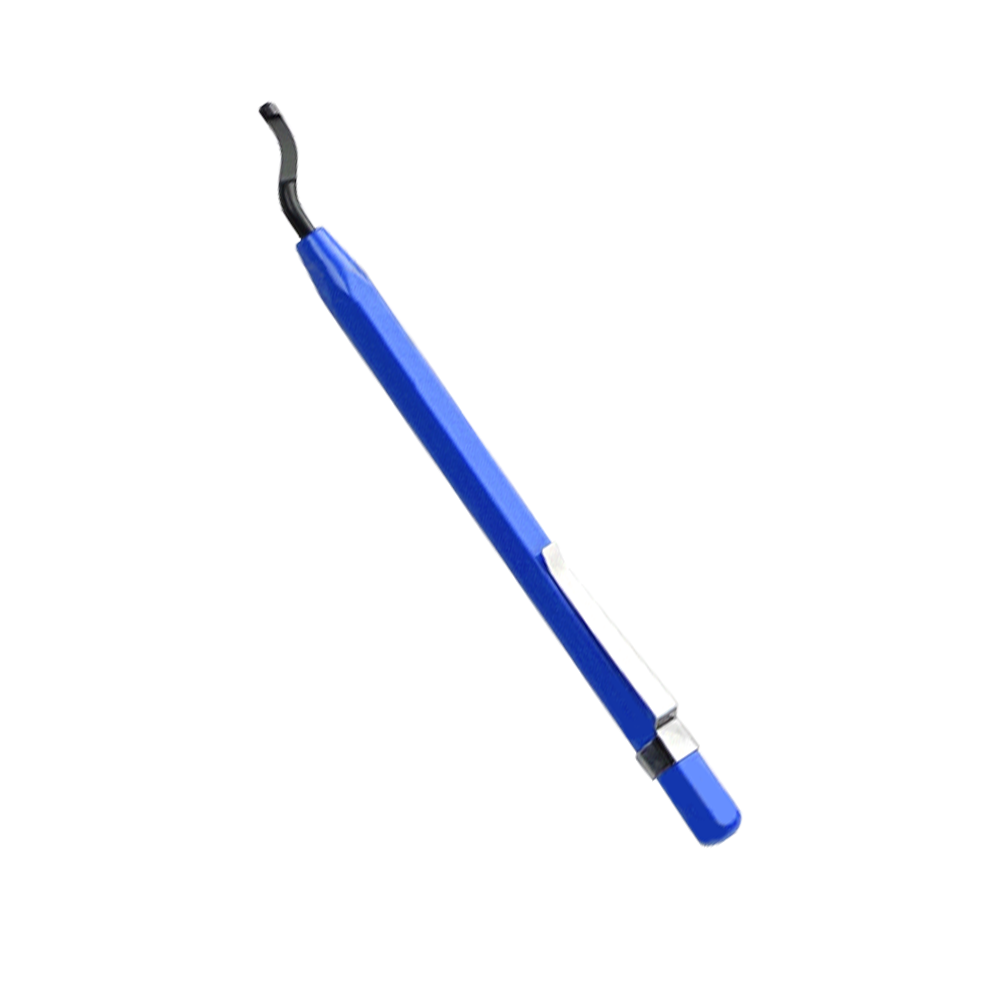 Ébavureur de poche pour tuyaux en cuivre, avec corps en métal de type crayon et lame interchangeable