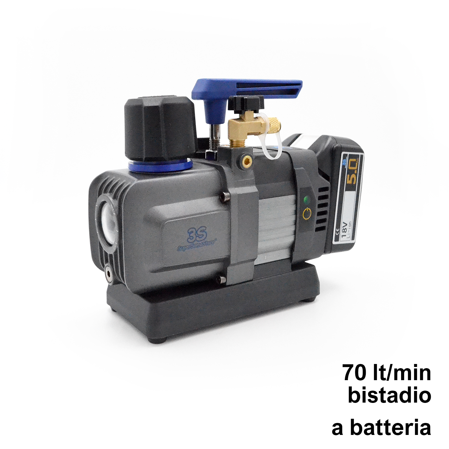 Pompe à vide à deux étages de 70 l/min avec batterie au lithium