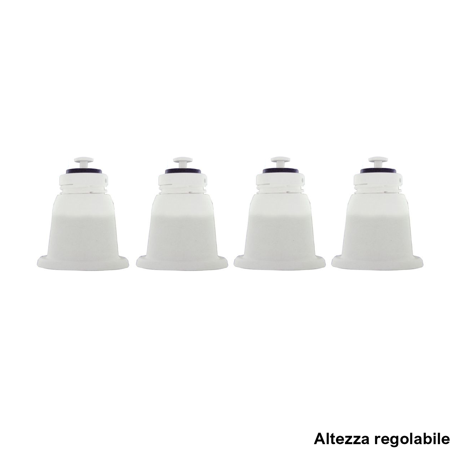 Kit de 4 supports de sol blancs réglables D. 100 pour unité de climatisation extérieure