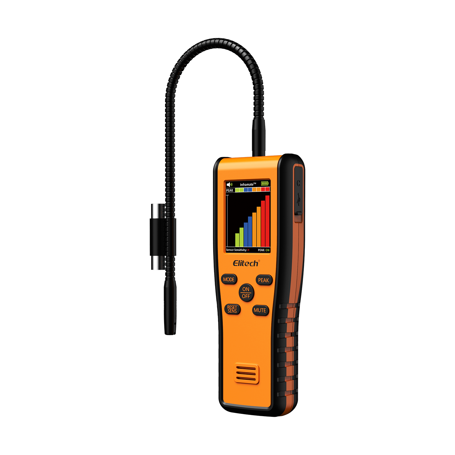 Détecteur électronique de fuites de gaz réfrigérant HD MATE Elitech 3 gr/y