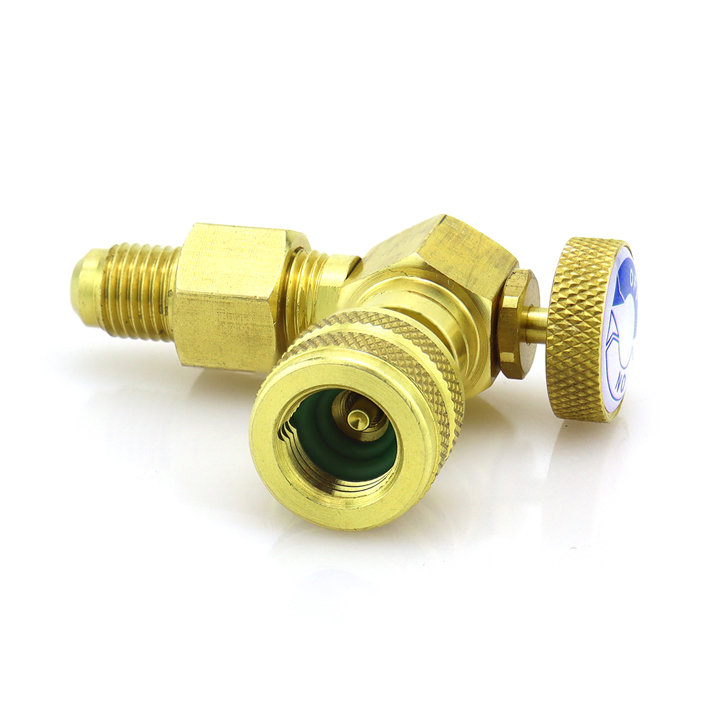 Vanne d'arrêt coudée à 90° 1/4'' R404 R134