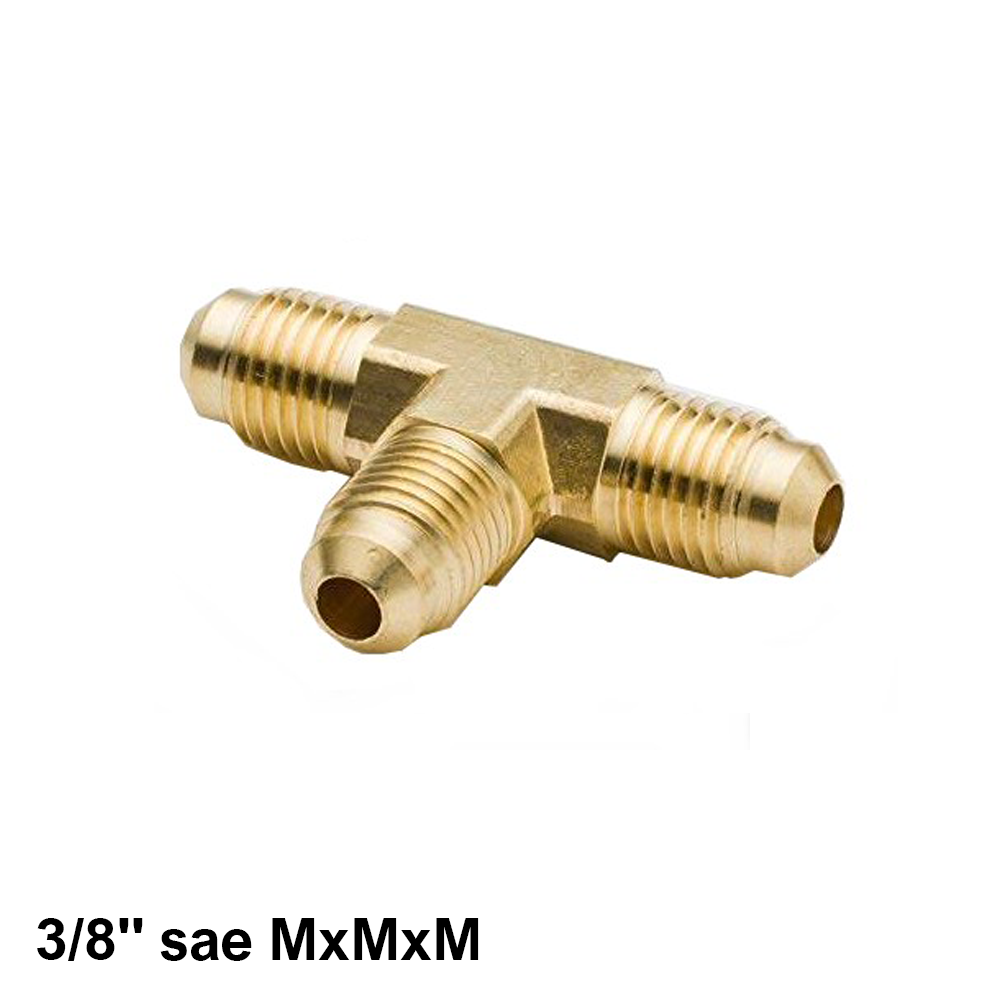 Raccord en T SAE 3/8'' mâle-mâle-mâle