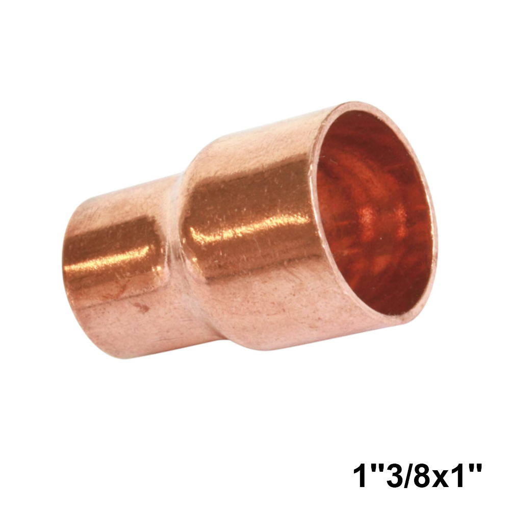 Reduced copper fitting, solder, male 1''3/8 x female 1''